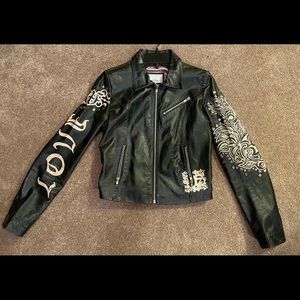 Rocker Chick Fitted Leather Jacket